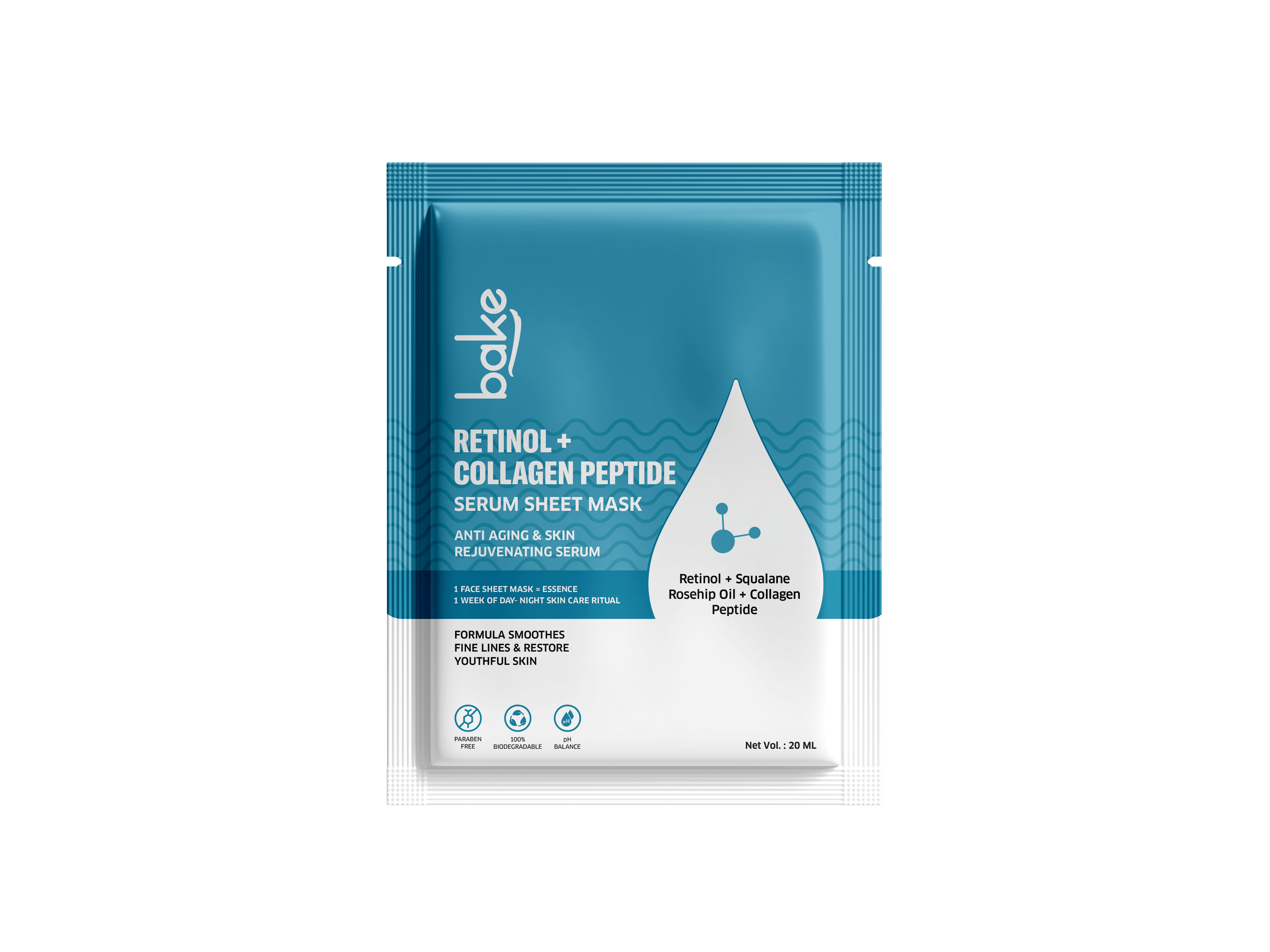     			BAKE - Anti-Aging Sheet Mask for All Skin Type ( Pack of 1 )