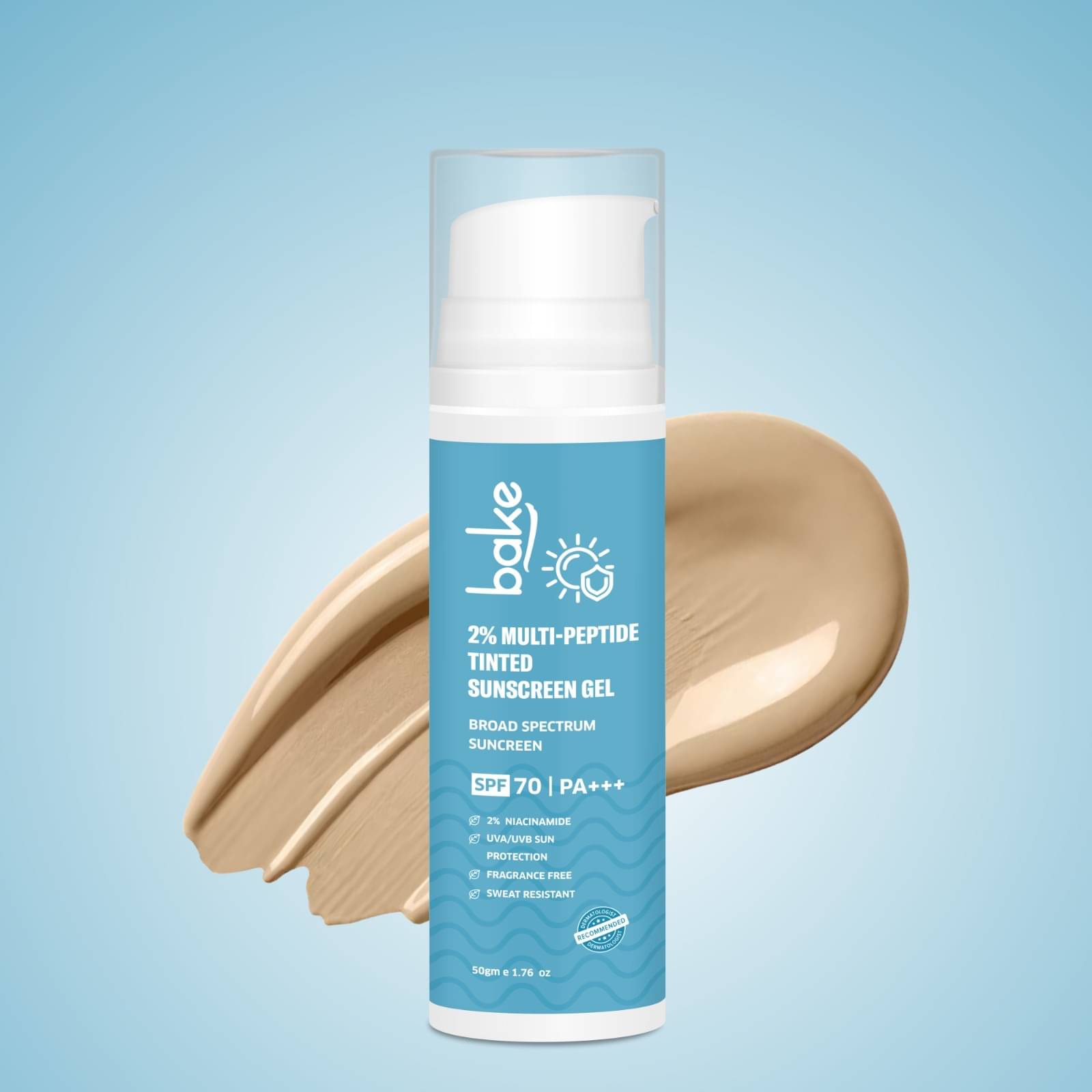     			BAKE SPF 70 Sunscreen Gel For All Skin Type ( Pack of 1 )