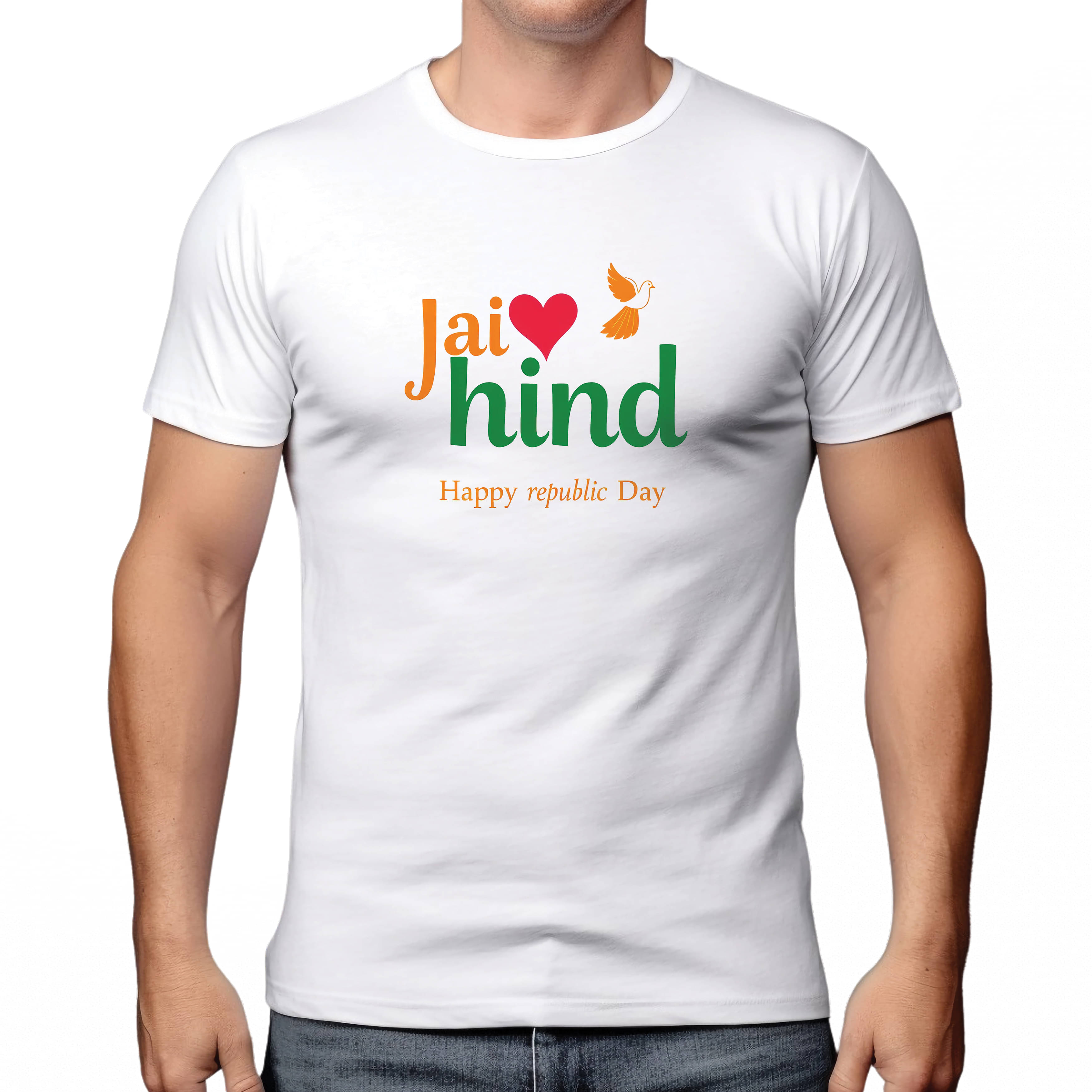BINAYAK Cotton Blend Regular Fit Printed Half Sleeves Men's Round T-Shirt - White ( Pack of 1 ) BINAYAK Cotton Blend Regular Fit Printed Half Sleeves Men's Round T-Shirt - White ( Pack of 1 )