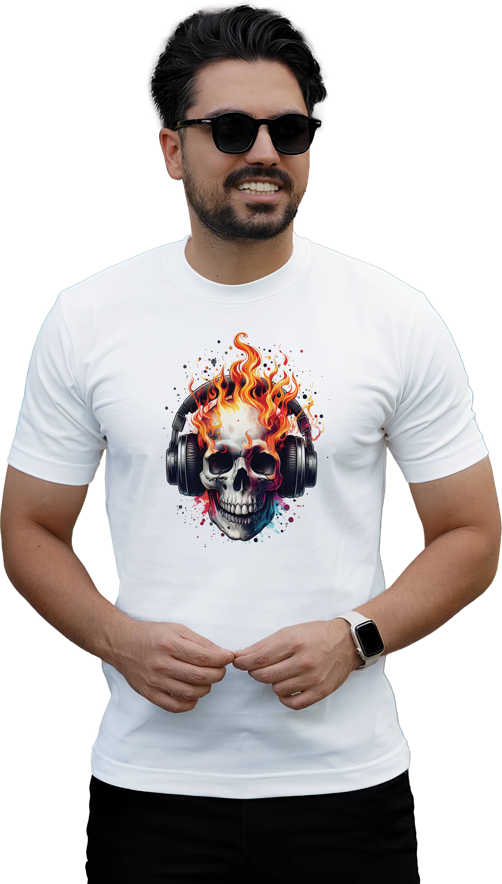 BINAYAK Cotton Regular Fit Printed Half Sleeves Men's Round T-Shirt - White ( Pack of 1 ) BINAYAK Cotton Regular Fit Printed Half Sleeves Men's Round T-Shirt - White ( Pack of 1 )