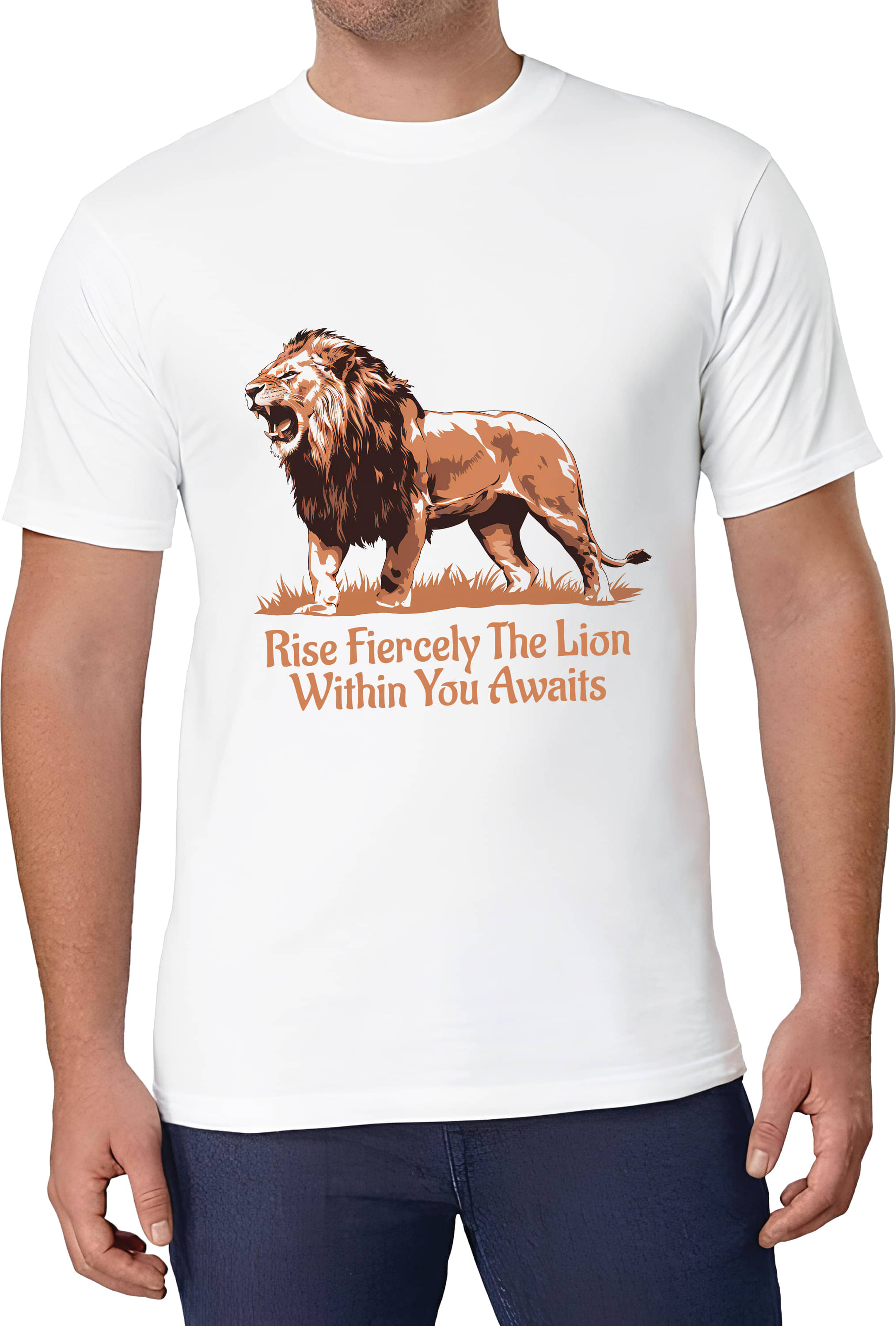     			BINAYAK Cotton Regular Fit Printed Half Sleeves Men's Round T-Shirt - White ( Pack of 1 )