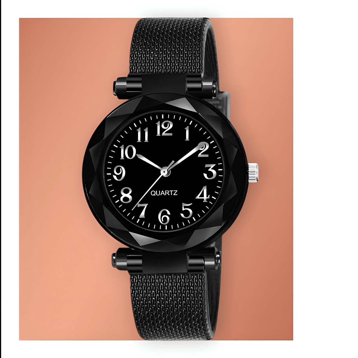     			Cosmic Black Resin Analog Womens Watch