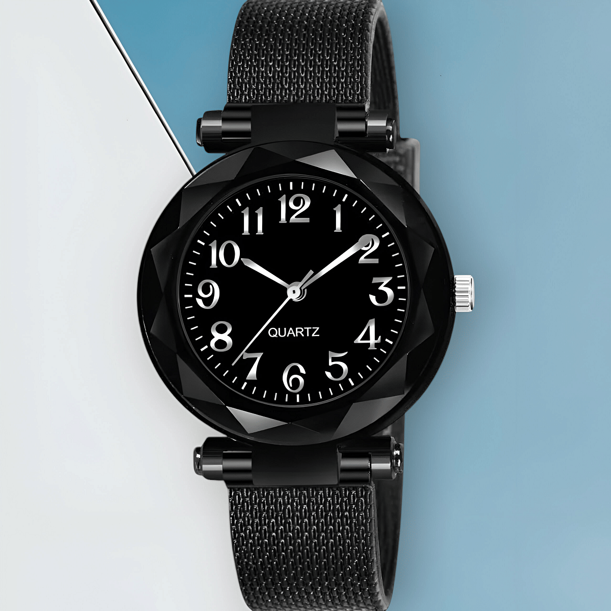     			Cosmic Black Resin Analog Womens Watch