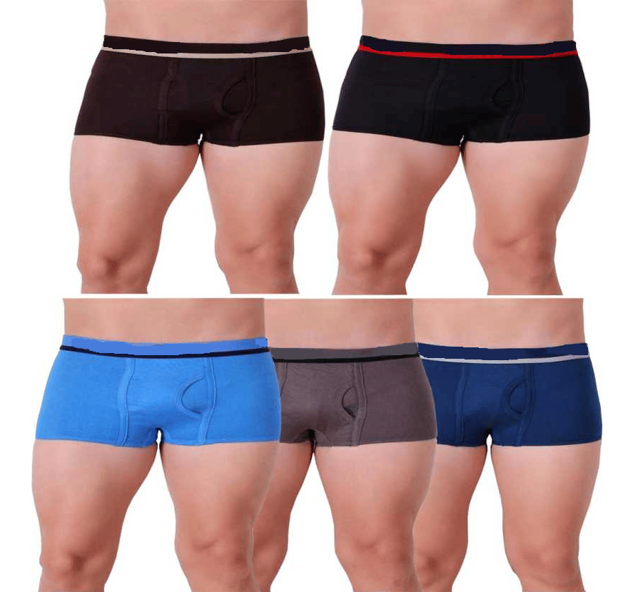 D1 DIFFERENT ONE Pack of 5 Cotton Trunks For Men's ( Multicolor ) D1 DIFFERENT ONE Pack of 5 Cotton Trunks For Men's ( Multicolor )