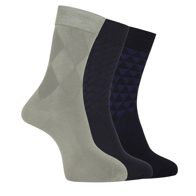     			Dollar Pack of 3 Men's Woollen Full Length Socks ( Multicolor 10 )