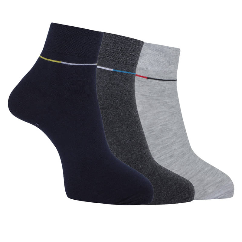     			Dollar Pack of 3 Men's Woollen Ankle Length Socks ( Multicolor 10 )