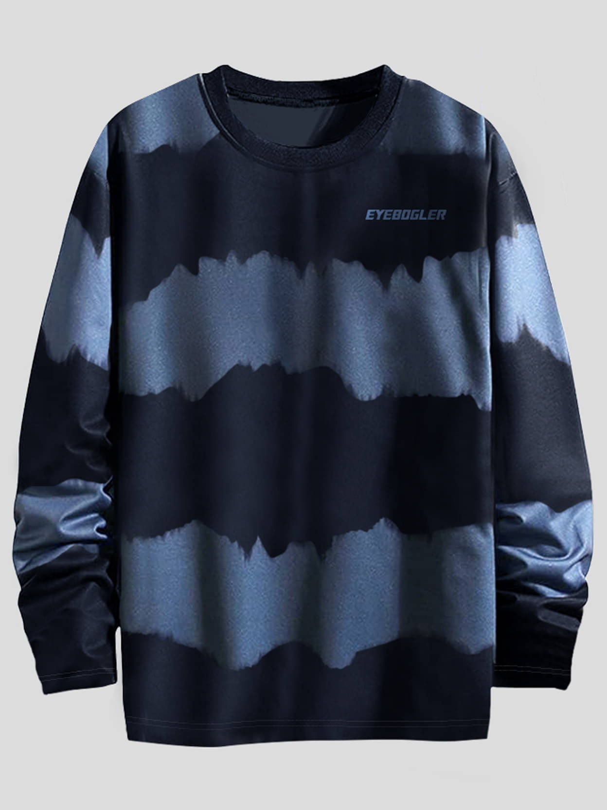     			Eyebogler Cotton Blend Regular Fit Printed Full Sleeves Men's Round T-Shirt - Blue ( Pack of 1 )