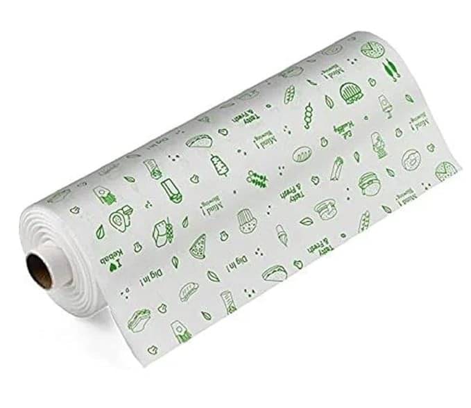 Freedy 25m Food Wrapping Parchment Paper Roll Roti Paratha Wrap Hygienic Food Grade Butter Paper 25m Roll(Printed White)-B Freedy 25m Food Wrapping Parchment Paper Roll Roti Paratha Wrap Hygienic Food Grade Butter Paper 25m Roll(Printed White)-B