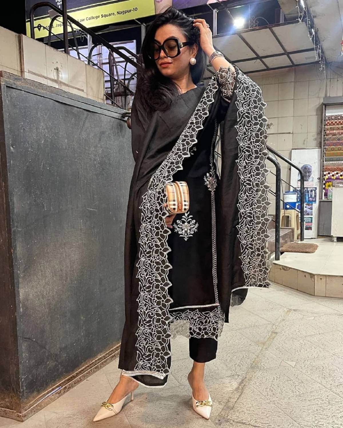 Gazal Fashions Georgette Embroidered Kurti With Pants Women's Stitched Salwar Suit - Black ( Pack of 1 )     			Gazal Fashions Georgette Embroidered Kurti With Pants Women's Stitched Salwar Suit - Black ( Pack of 1 )