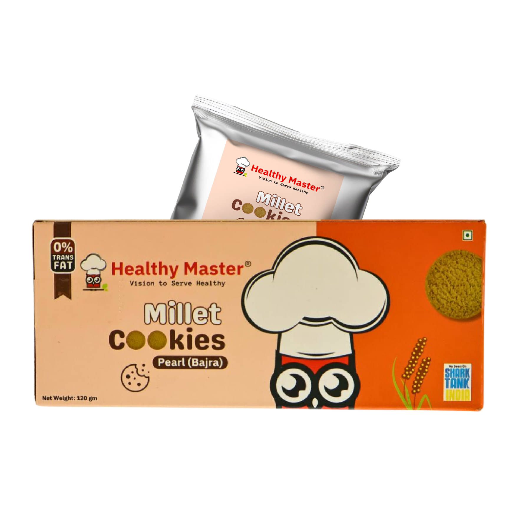 Healthy Master Pearl Millet Cookies 120 gm (Pack of 2 ) Healthy Master Pearl Millet Cookies 120 gm (Pack of 2 )