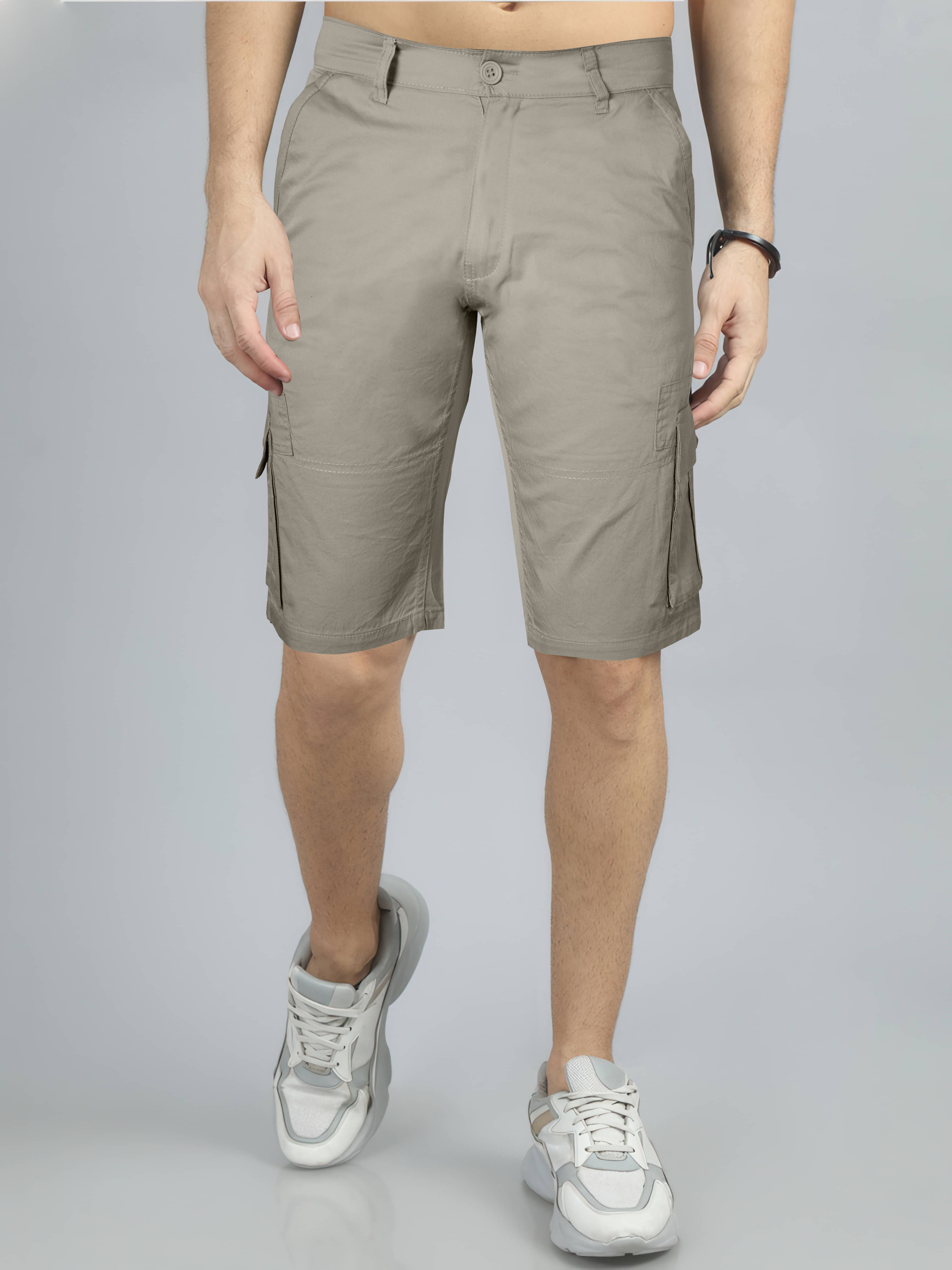     			JB JUST BLACK Grey Cotton Men's Cargos ( Pack of 1 )