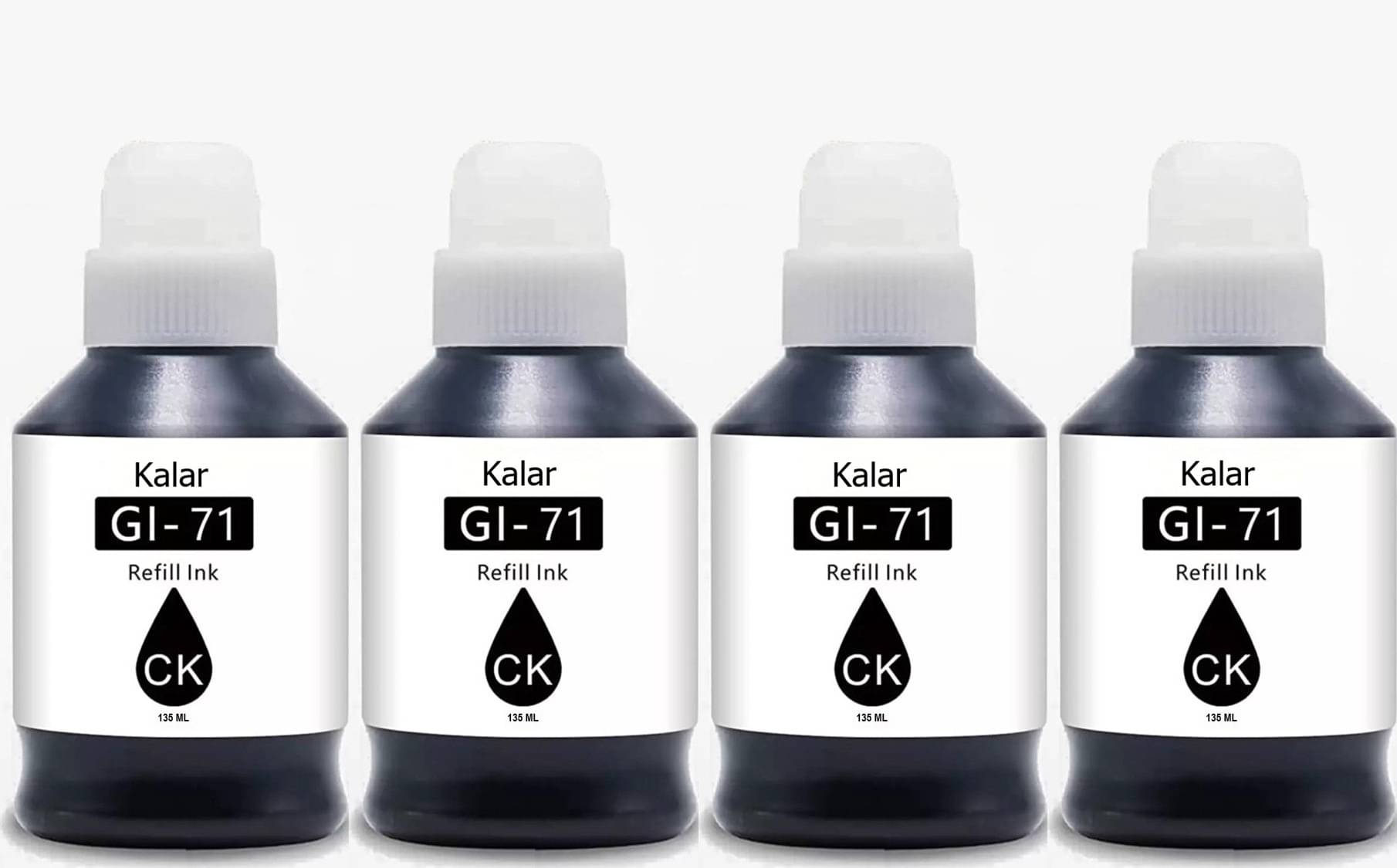     			KALAR 71 INK For G2060 Black Pack of 4 Cartridge for Inktank Printers G2020, G2021, G2060, G3020, G3021, G1020, G3060
