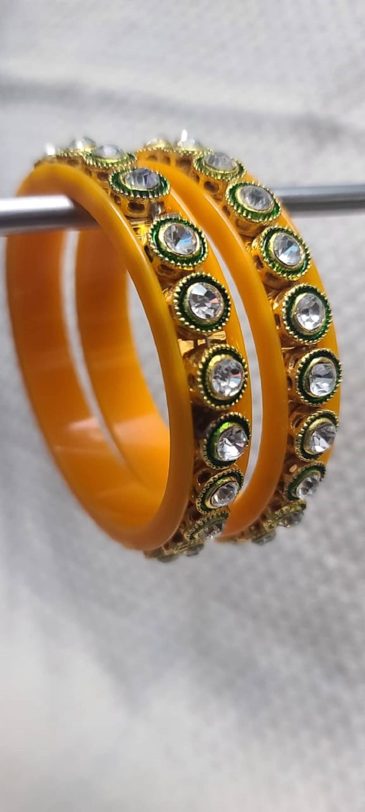 KD ENTERPRISE Yellow Kada Set ( Pack of 2 ) KD ENTERPRISE Yellow Kada Set ( Pack of 2 )