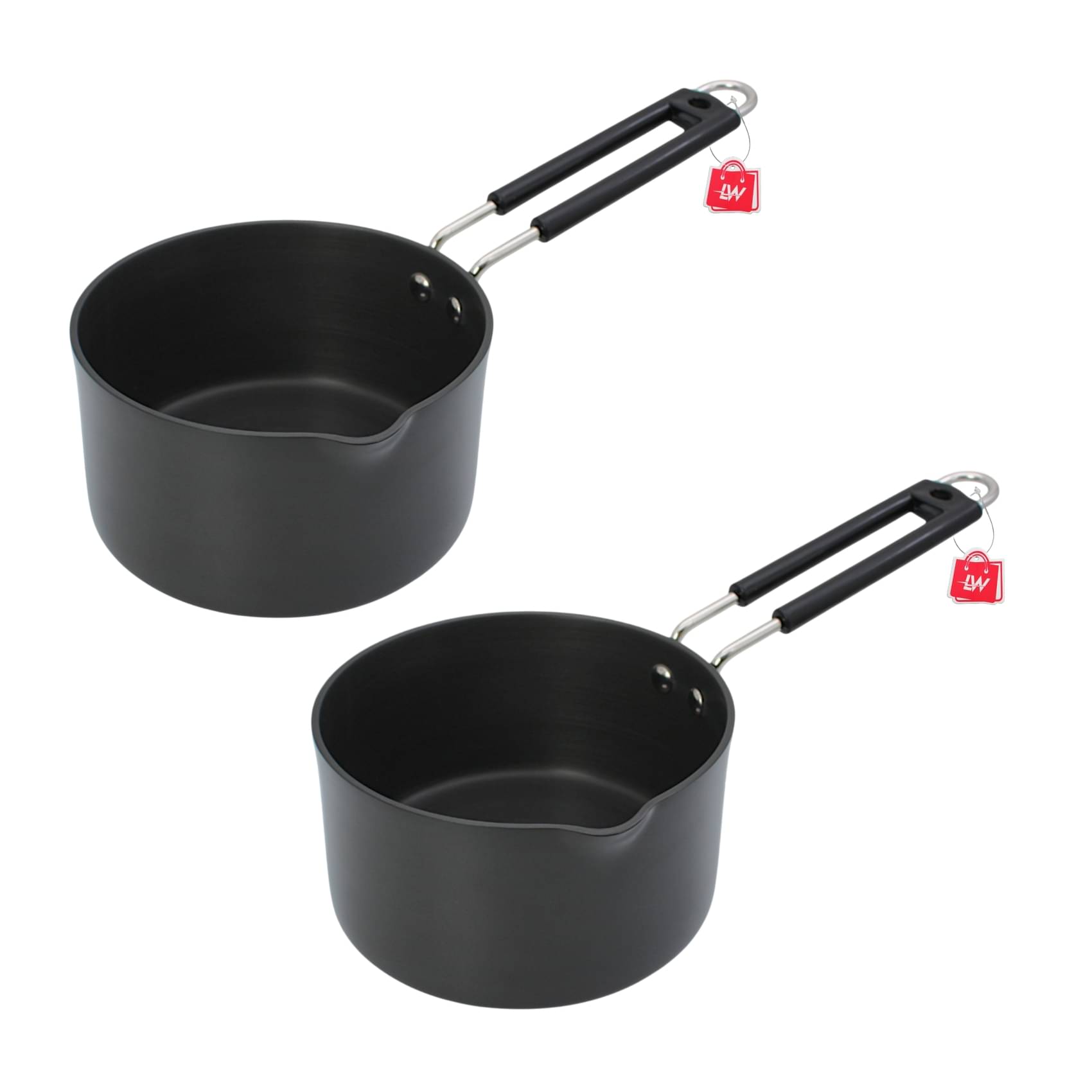 LAZYWINDOW Non Coated Hard Anodised Sauce Pan Induction Bottom without Lid 3 mm Thickness 15 cm Diameter 1 Ltr LAZYWINDOW Non Coated Hard Anodised Sauce Pan Induction Bottom without Lid 3 mm Thickness 15 cm Diameter 1 Ltr