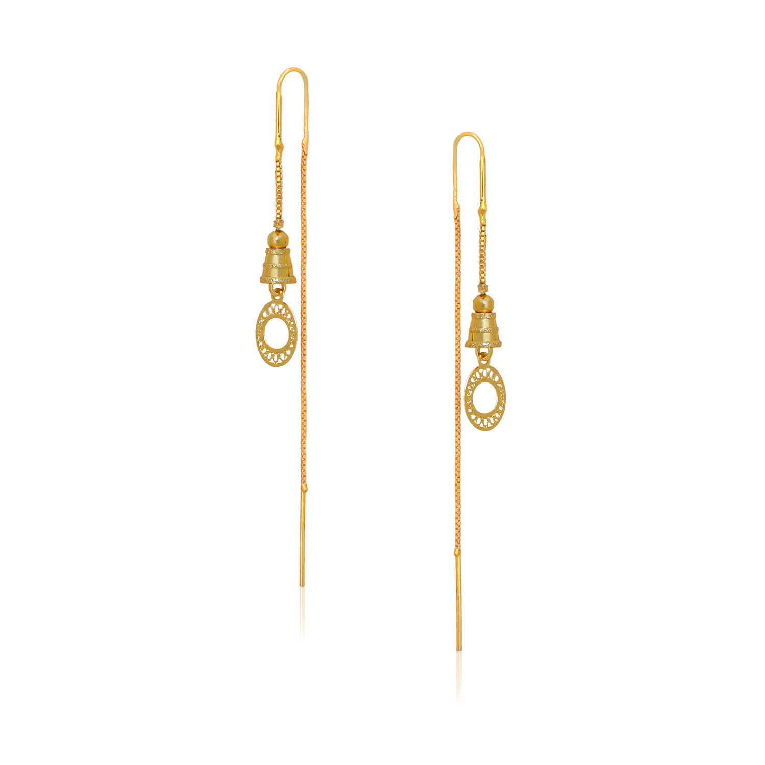 LUV FASHION Golden Ear Chain Earrings ( Pack of 1 ) - Earrings | Buy online on ZillyBuy