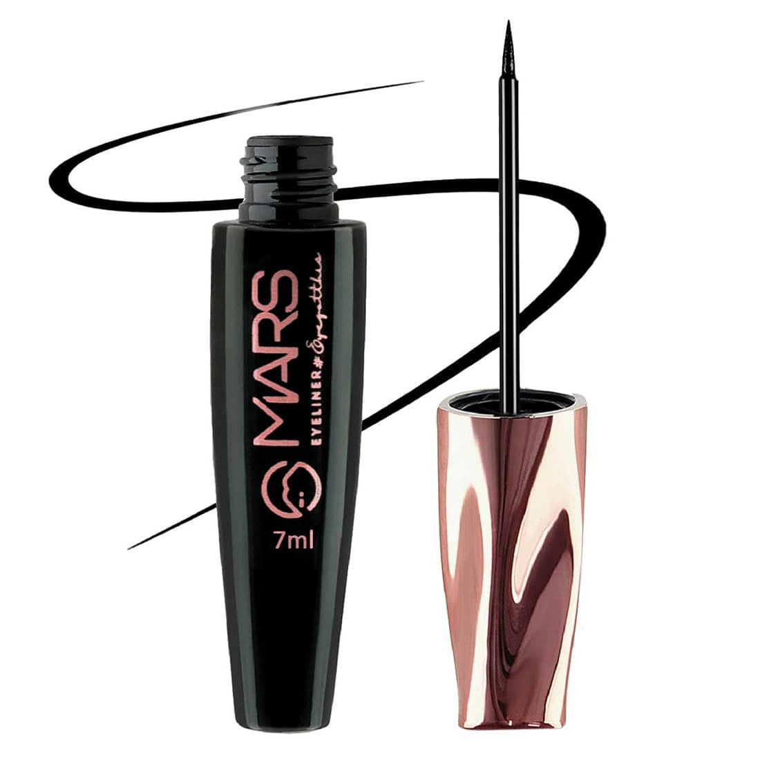     			MARS Black Glossy Eye Liner Liquid ( Pack of 1 )
