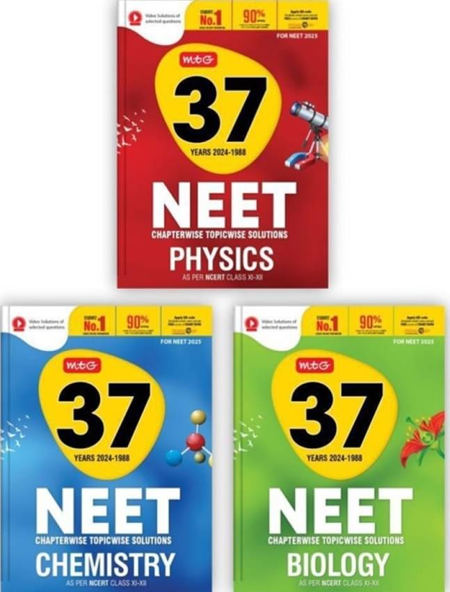     			MTG 37 Years NEET Previous Year Solved Question Papers with NEET PYQ Chapterwise Topicwise Solutions - Physics, Chemistry