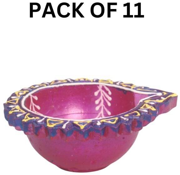     			MUD ARTISTRY Terracotta Floor Diya - Pack of 11