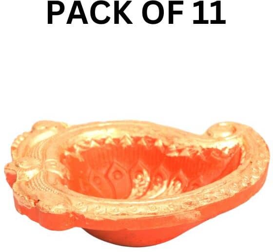 MUD ARTISTRY Terracotta Floor Diya - Pack of 11