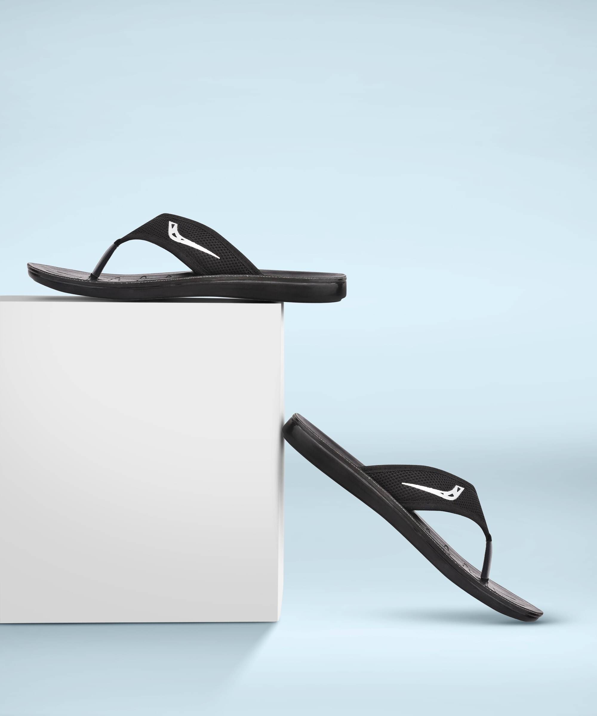     			PUPINE Black Men's Thong Flip Flop