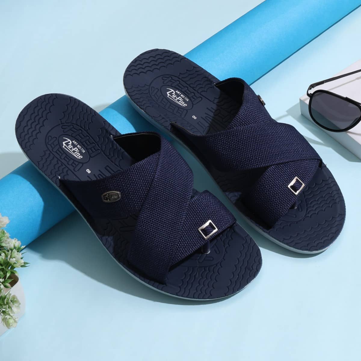 PUPINE Blue Men's Thong Flip Flop