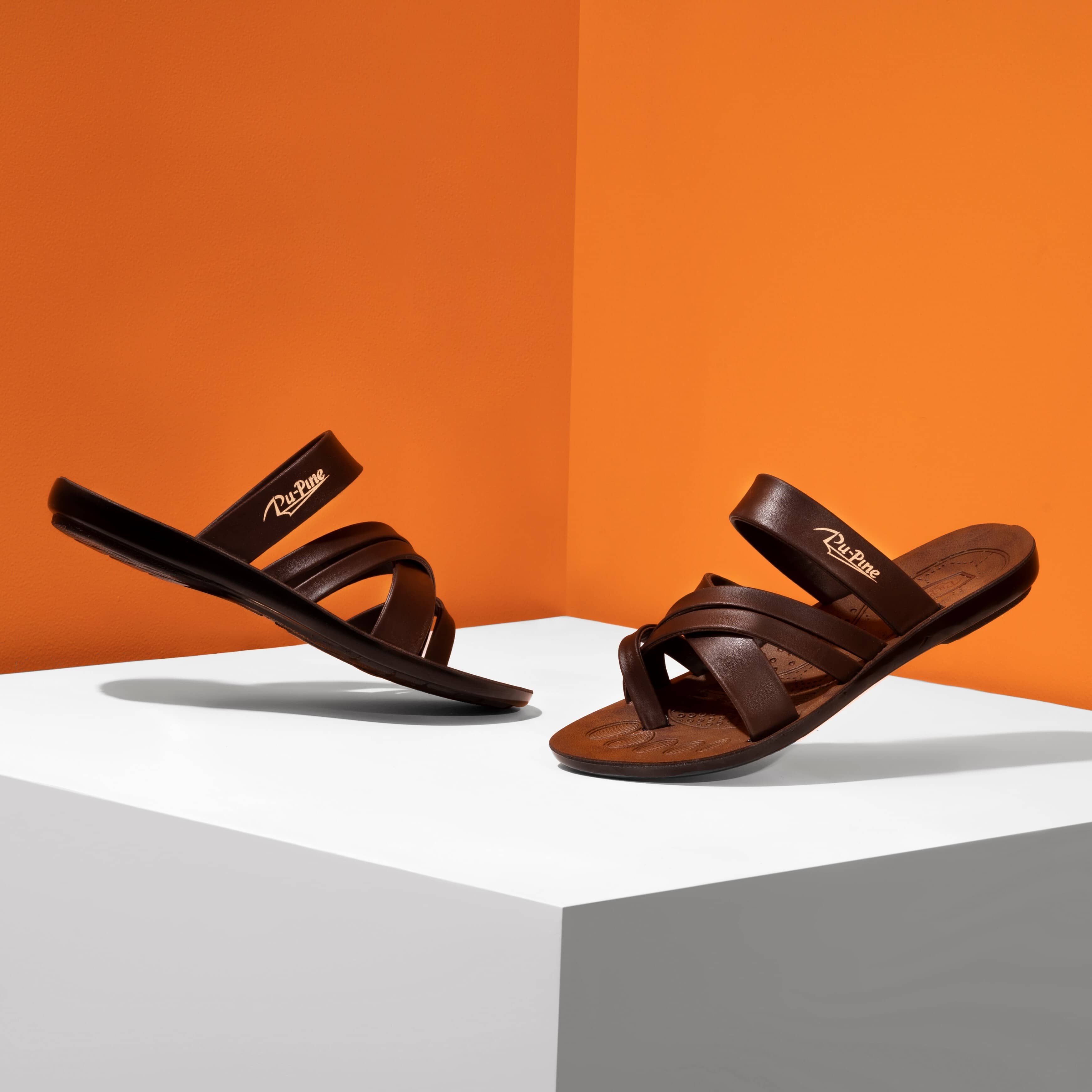 PUPINE Brown Men's Thong Flip Flop