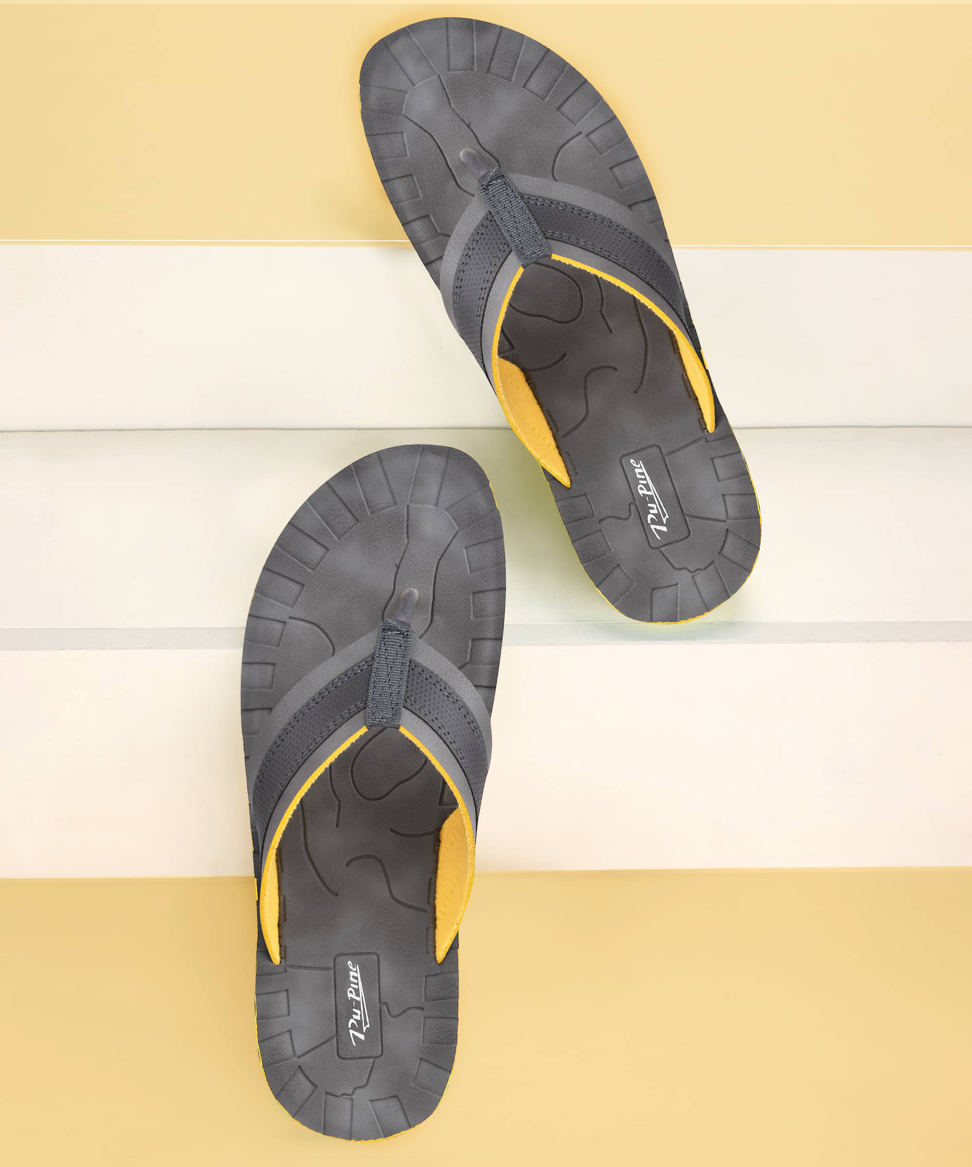     			PUPINE Grey Men's Thong Flip Flop