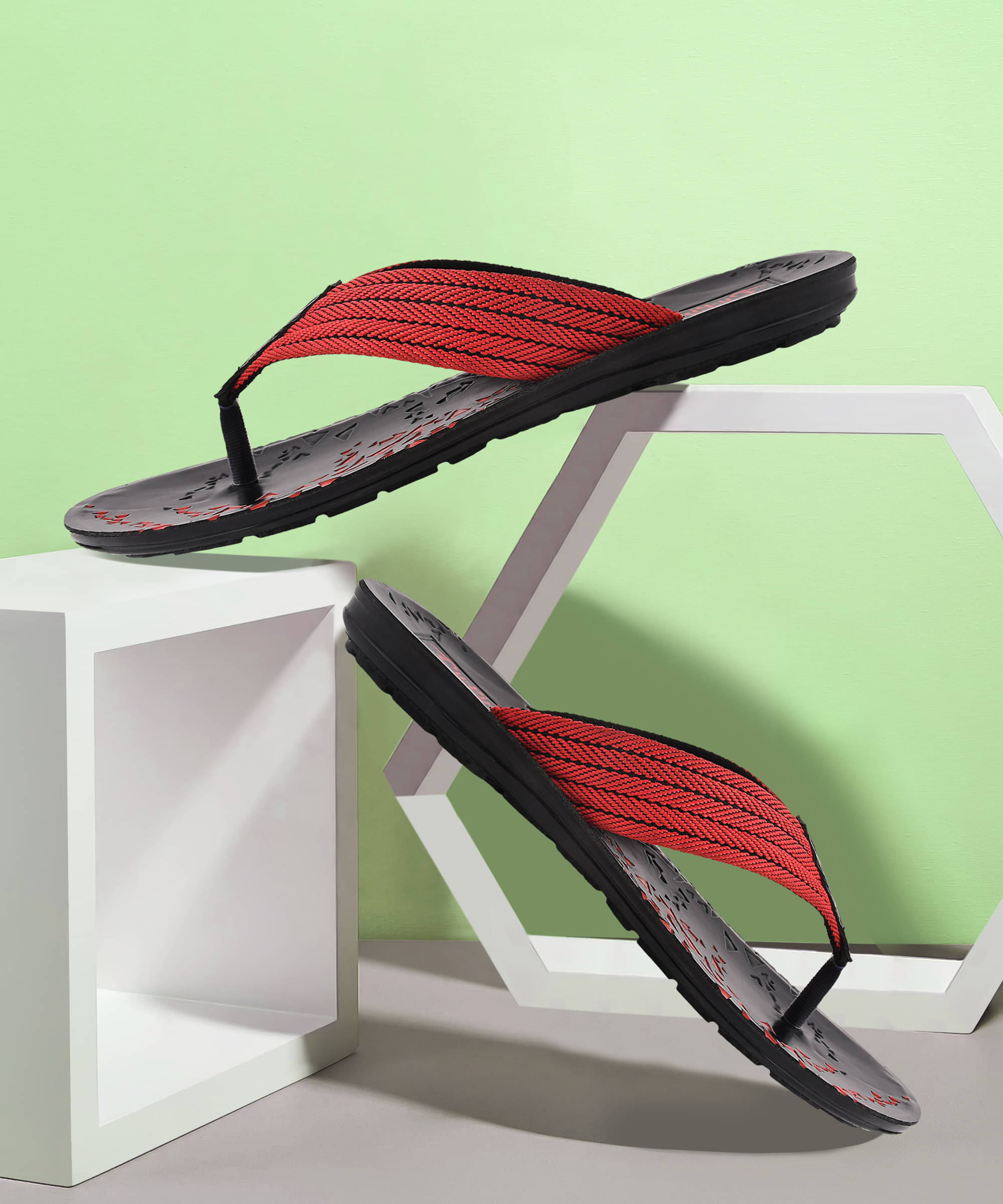     			PUPINE Red Men's Thong Flip Flop
