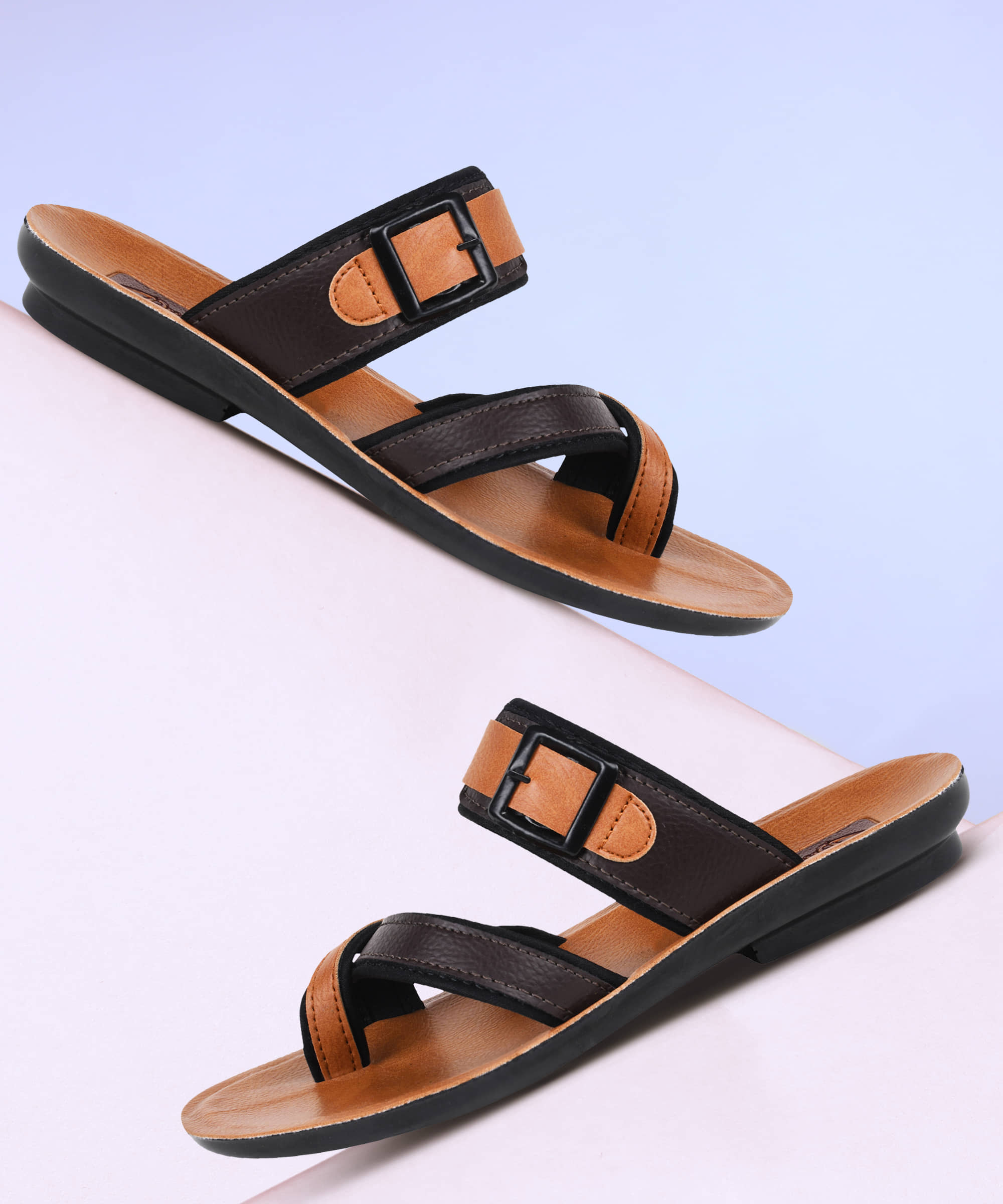 PUPINE Tan Men's Thong Flip Flop