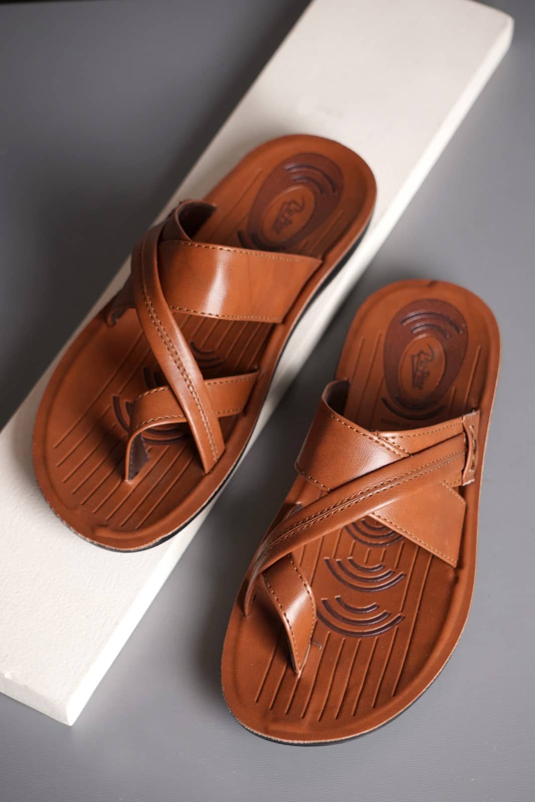 PUPINE Tan Men's Thong Flip Flop
