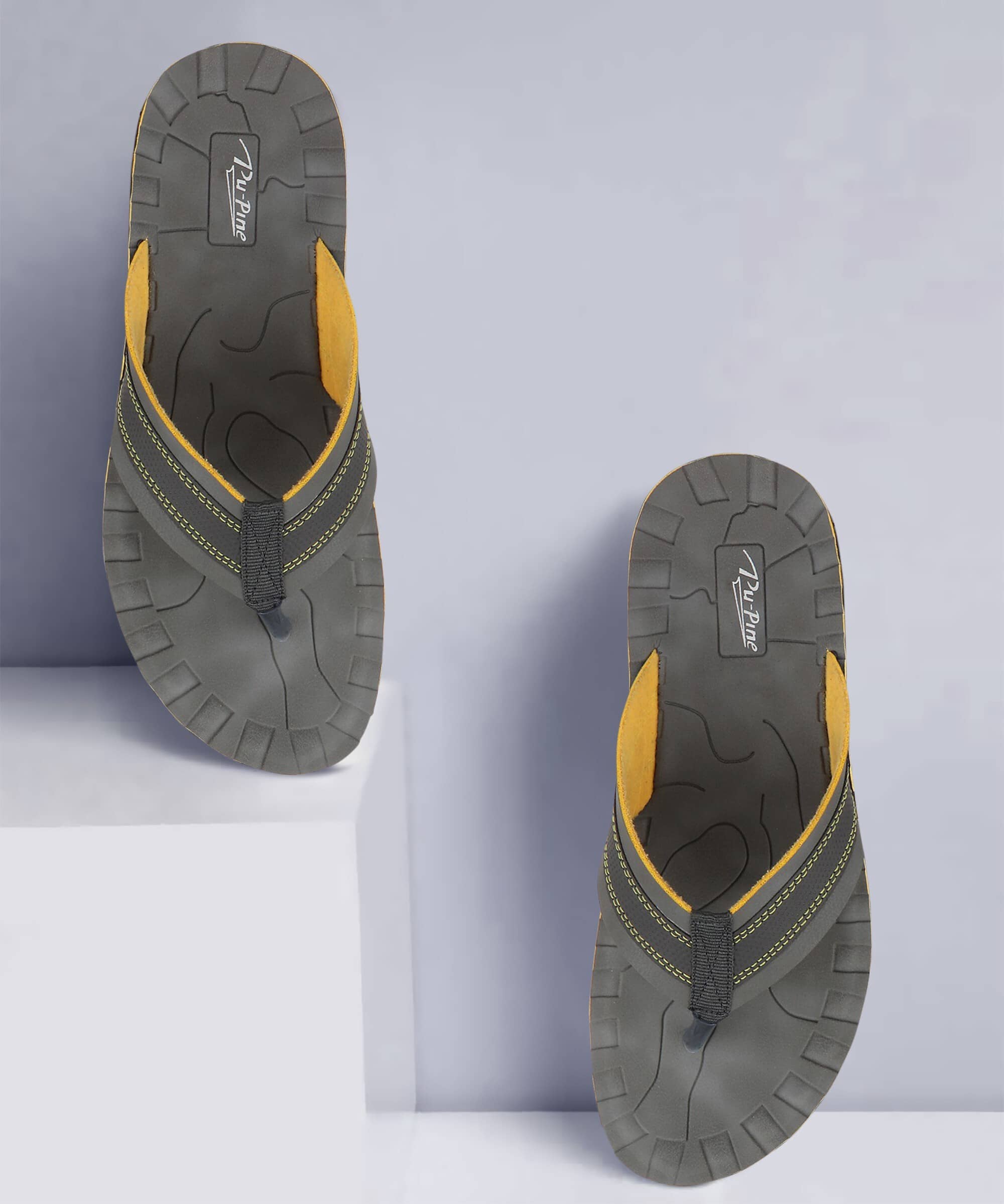 PUPINE Yellow Men's Thong Flip Flop