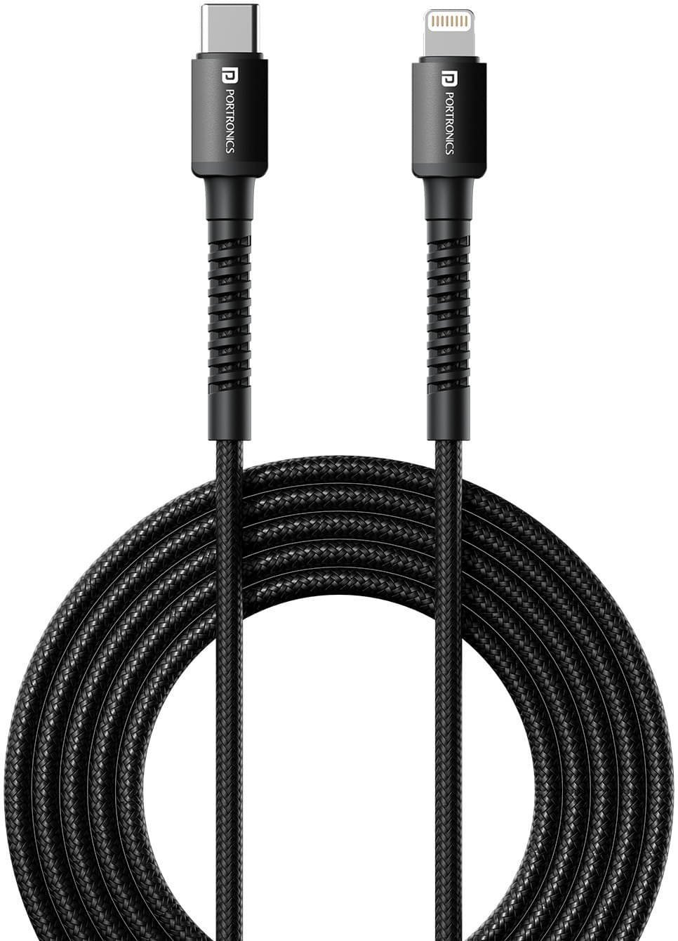 Portronics Black 3A Lightning Cable 1 Meter Portronics Black 3A Lightning Cable 1 Meter