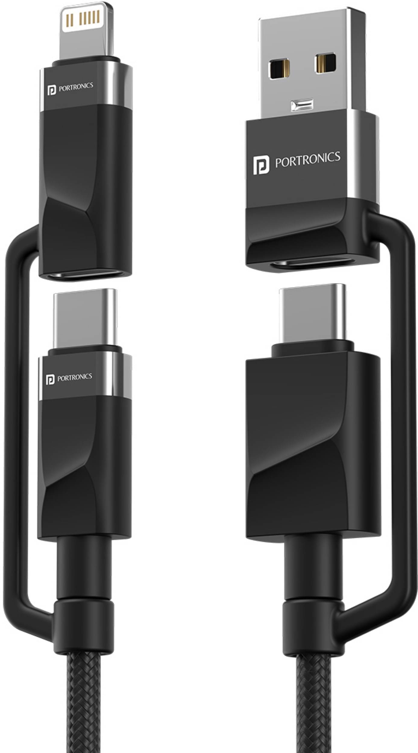     			Portronics Black 3A Multi Pin Cable 1 Meter