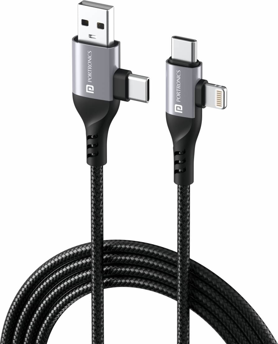 Portronics Black 3A Type C Cable 1 Meter Portronics Black 3A Type C Cable 1 Meter