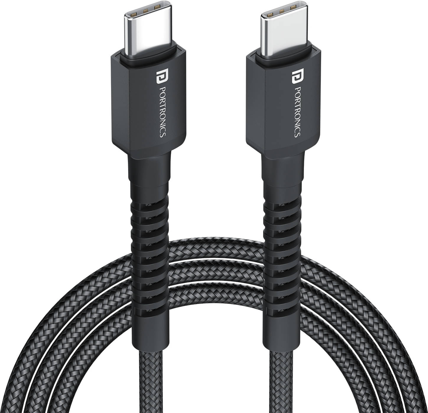 Portronics Black 3A Type C Cable 1 Meter Portronics Black 3A Type C Cable 1 Meter