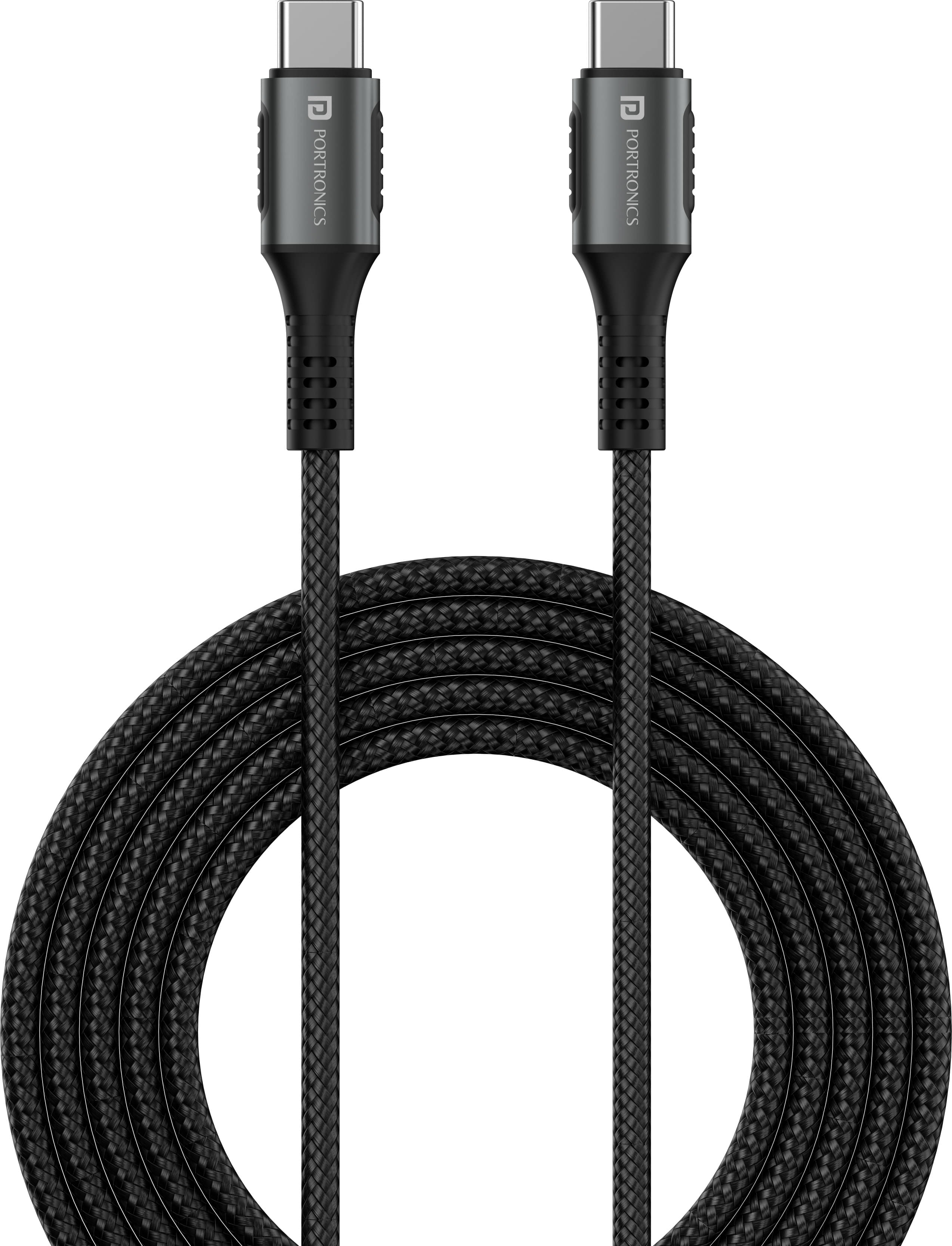 Portronics Black 3A Type C Cable 2 Meter Portronics Black 3A Type C Cable 2 Meter