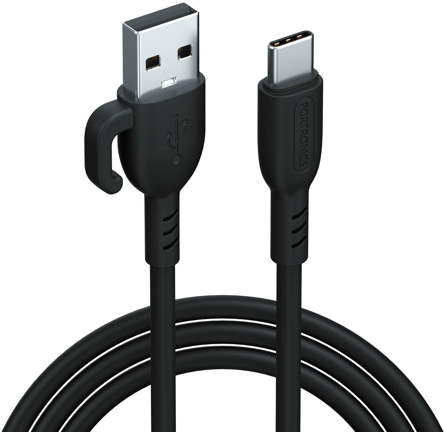 Portronics Black 3A Type C Cable 1 Meter Portronics Black 3A Type C Cable 1 Meter
