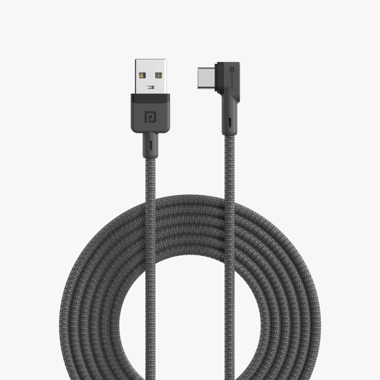     			Portronics Grey 3A USB Data Cable 2 Meter