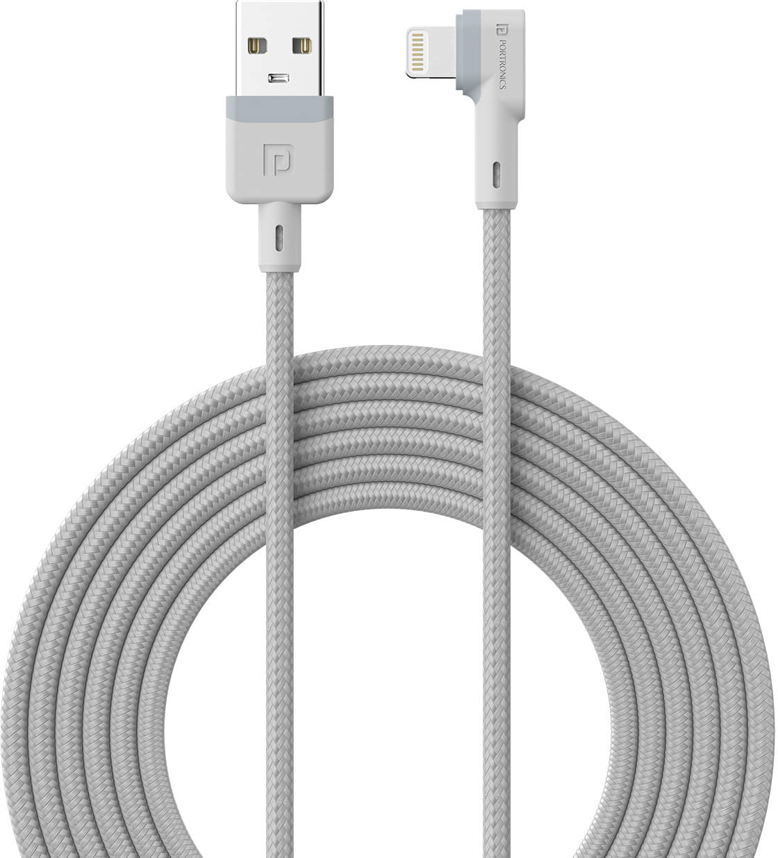 Portronics White 3A Lightning Cable 2 Meter Portronics White 3A Lightning Cable 2 Meter