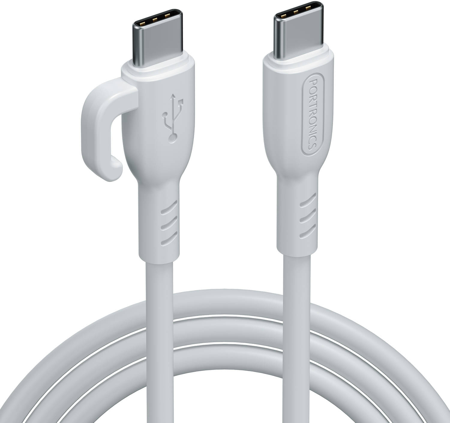     			Portronics White 3A Type C Cable 1 Meter