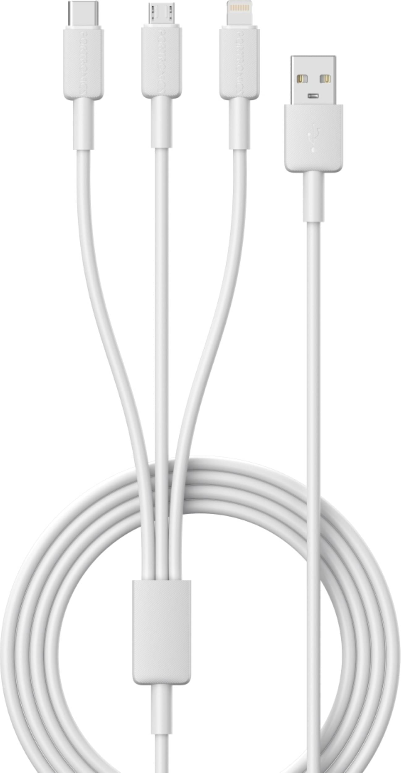     			Portronics White 3A USB Data Cable 1 Meter