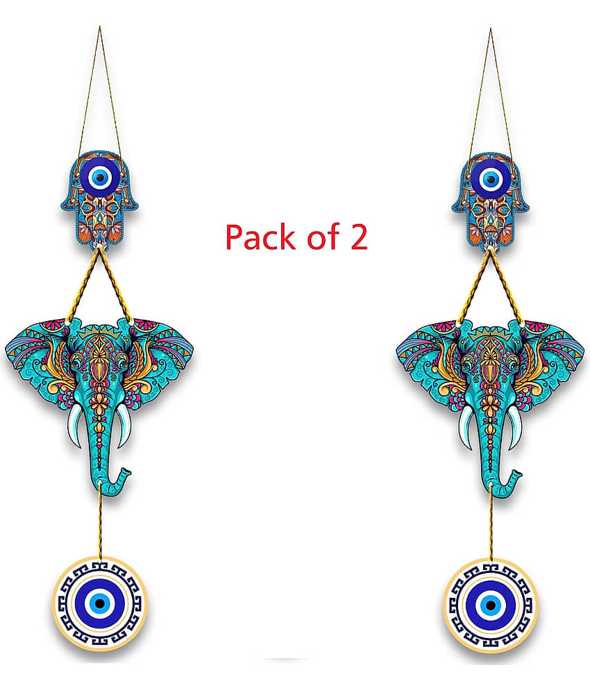 Positive Vibe Lifestyle Traditional Door Hanging 1 ft Multi ( Pack of 2 )