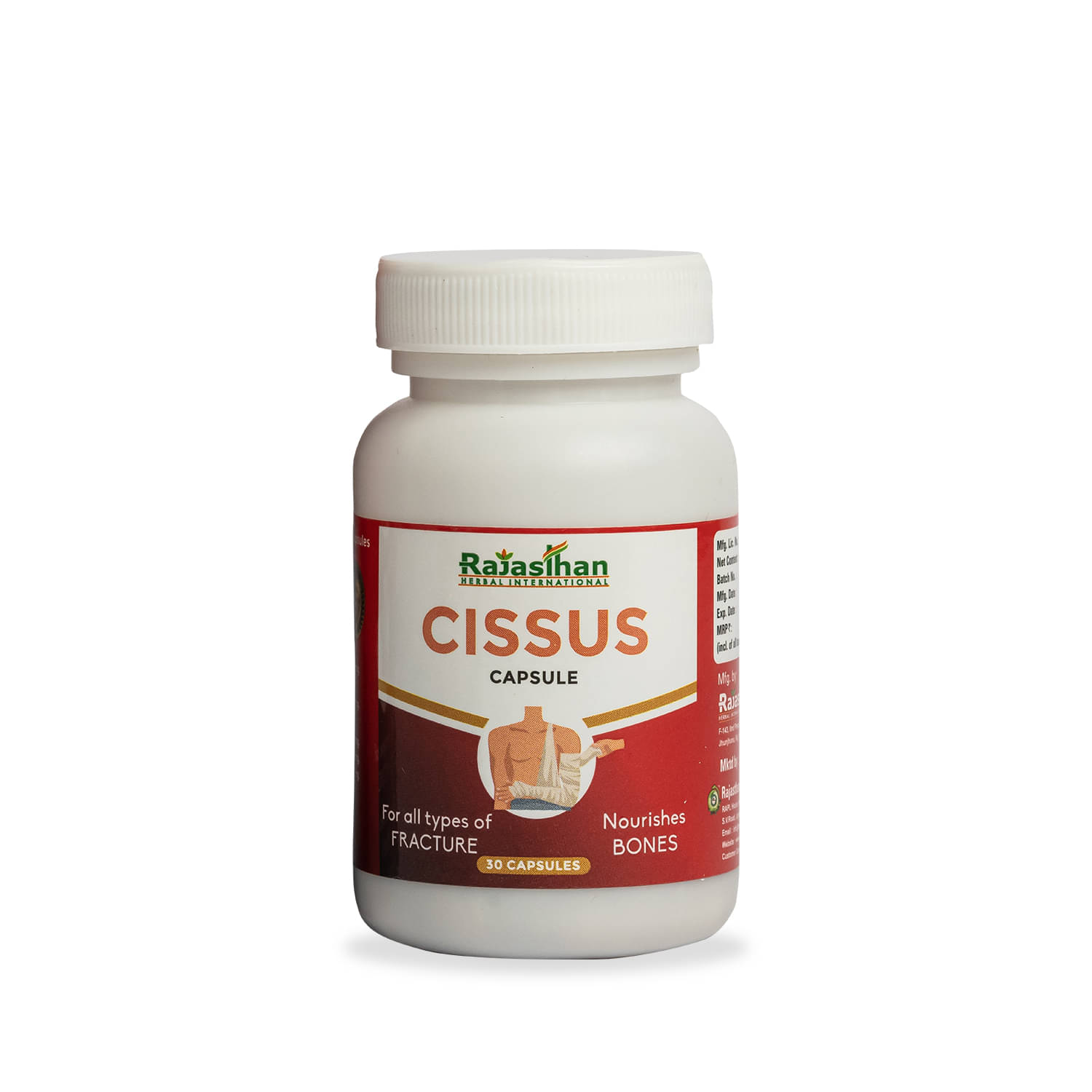     			RAJASTHAN AUSHDHALAYA Cissus All Types of Fracture Capsule 60 gm Pack Of 1