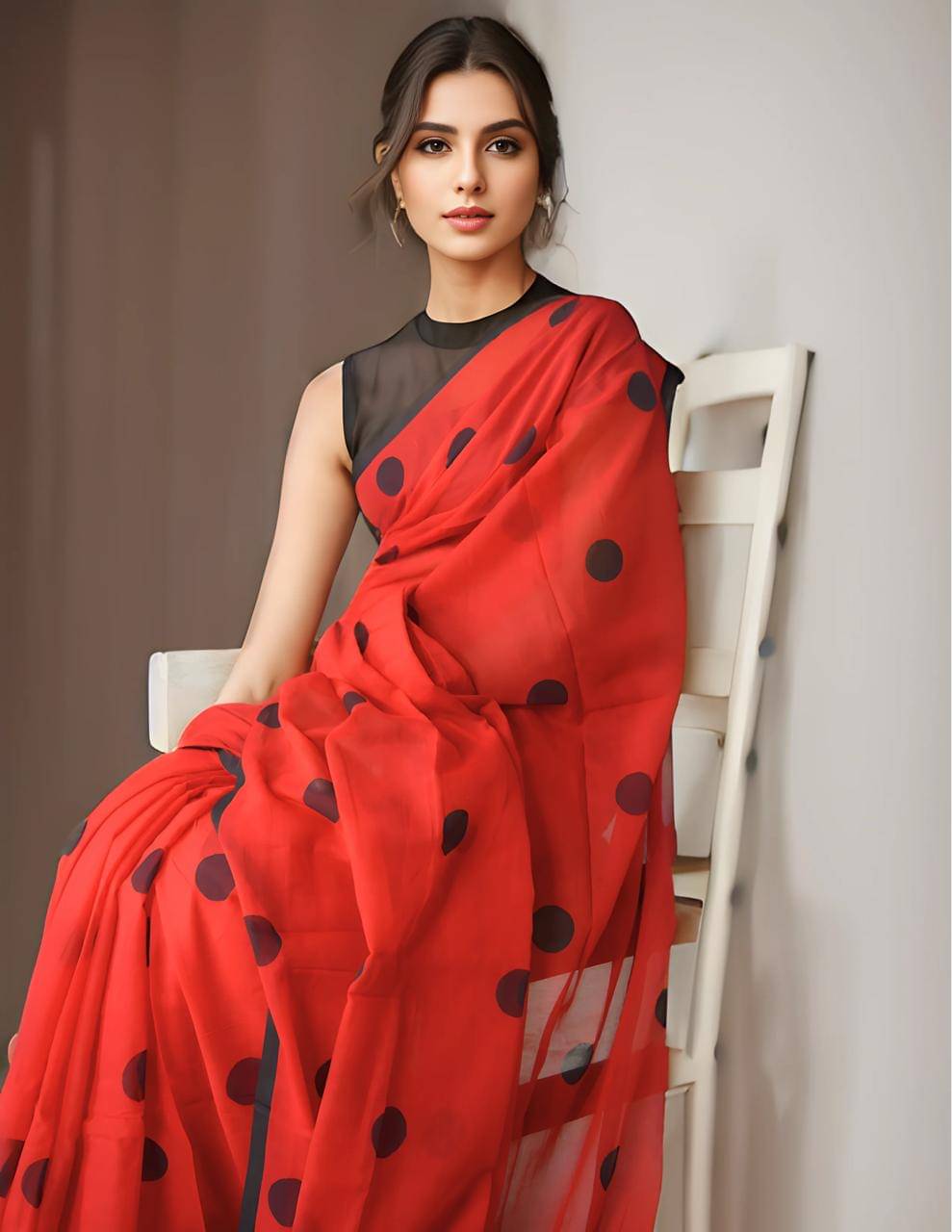 SARADA HANDLOOM Cotton Printed Saree With Unstitched Blouse Piece ( Red )     			SARADA HANDLOOM Cotton Printed Saree With Unstitched Blouse Piece ( Red )