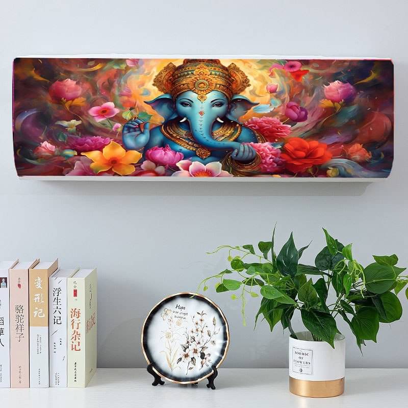 Sahaj Creation Single Poly-Cotton Blue AC Cover for Split AC Sahaj Creation Single Poly-Cotton Blue AC Cover for Split AC