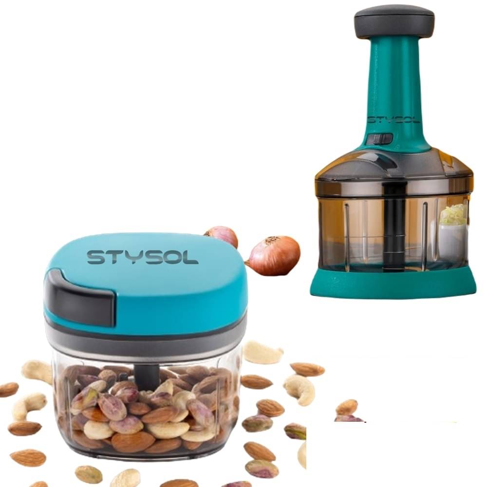 Stysol Choppers Multicolor Plastic Mannual Chopper 750 ml ( Pack of 2 ) Stysol Choppers Multicolor Plastic Mannual Chopper 750 ml ( Pack of 2 )