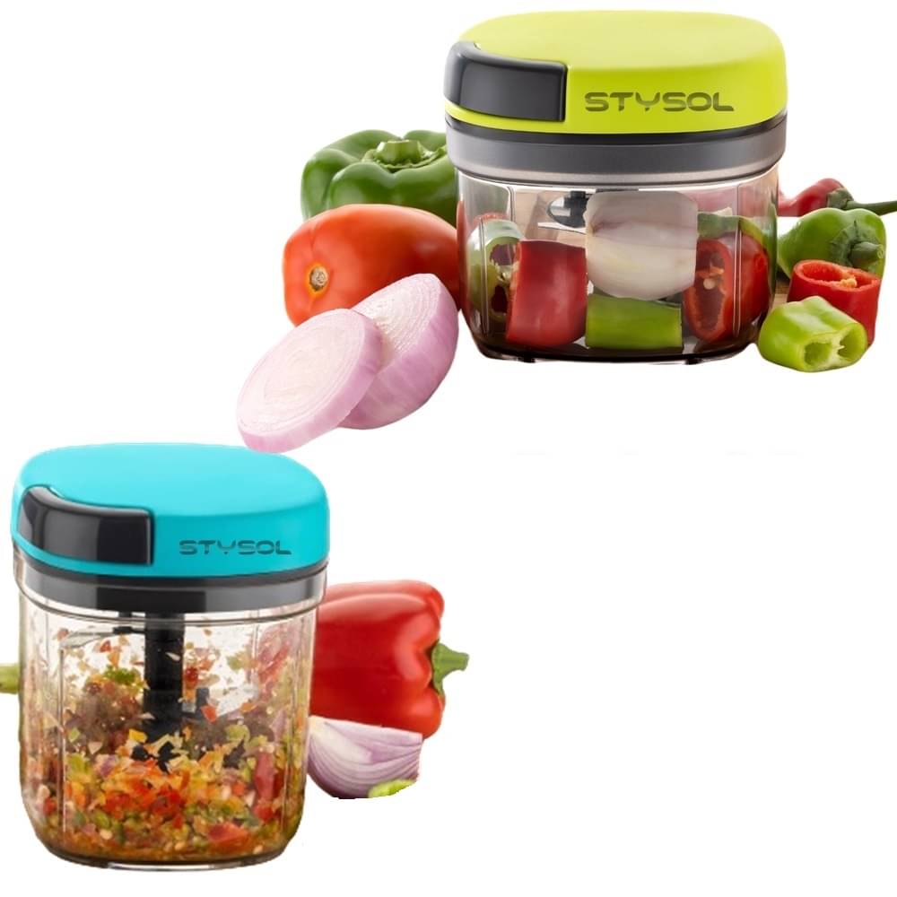     			Stysol Choppers Multicolor Plastic Mannual Chopper 750 ml ( Pack of 2 )