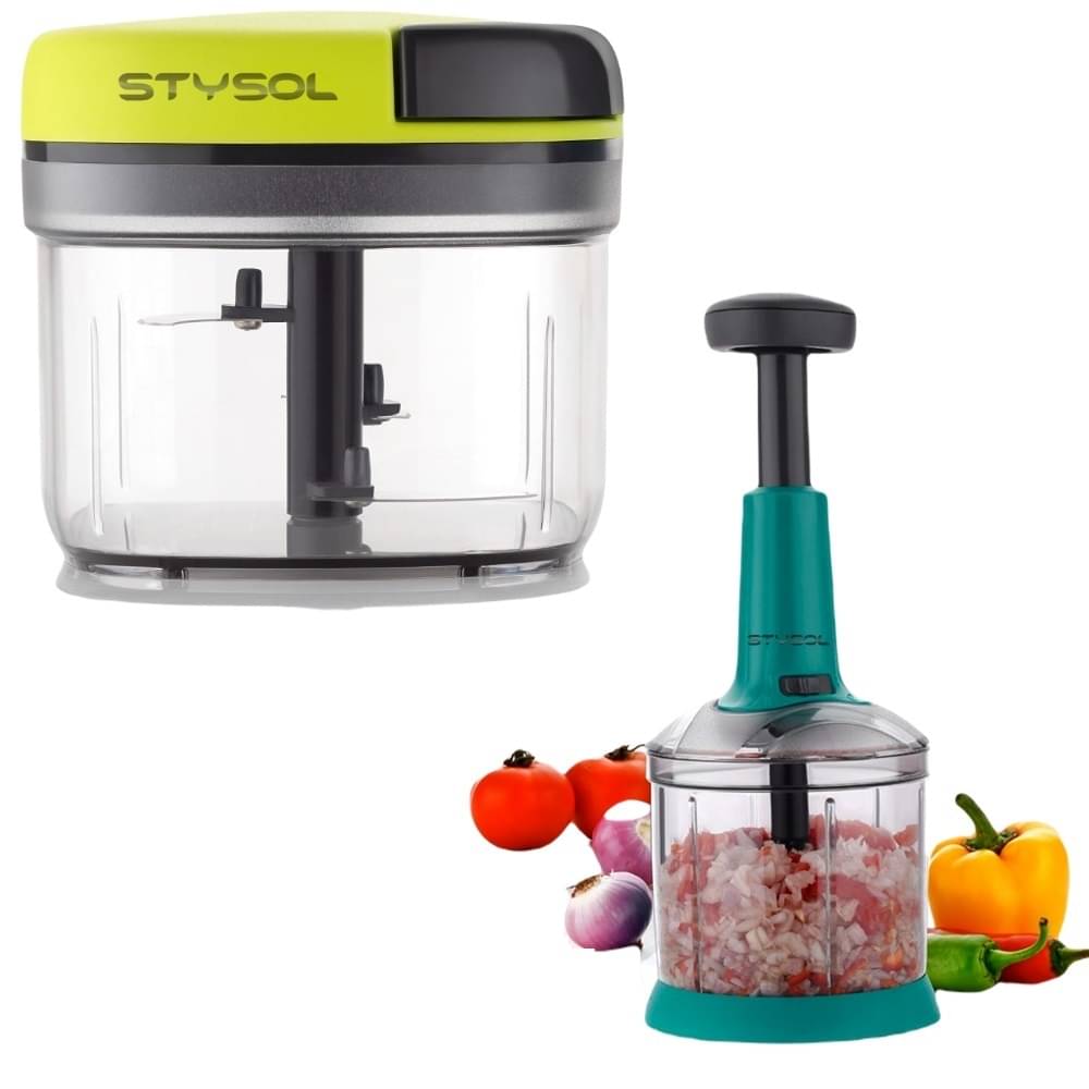     			Stysol Choppers Multicolor Plastic Mannual Chopper 750 ml ( Pack of 2 )