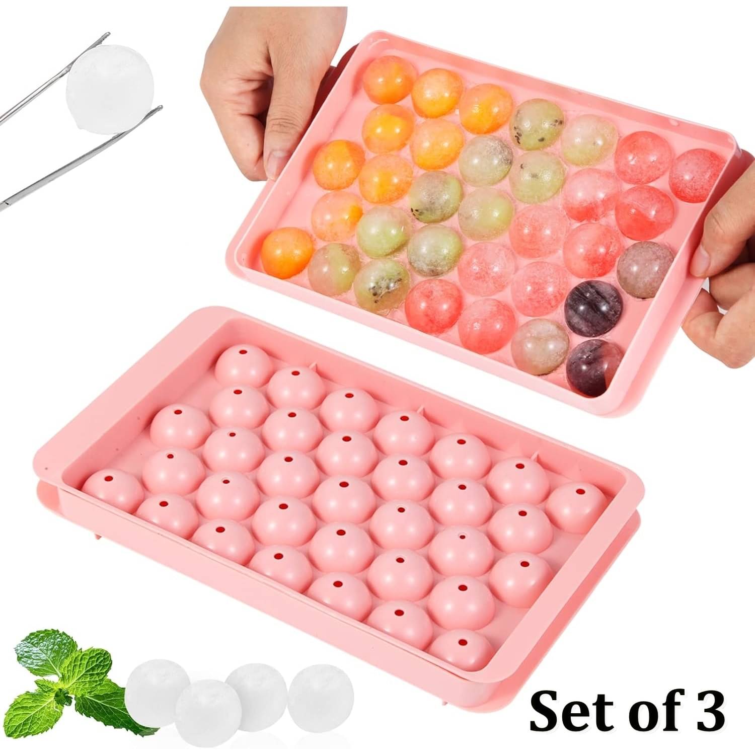     			Stysol Lolipop Ice Tray Peach 3 Pcs