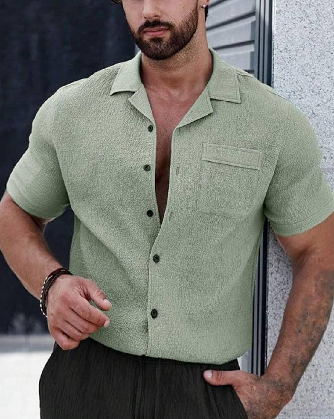 TAZO Cotton Blend Regular Fit Solids Half Sleeves Men's Casual Shirt - Maroon ( Pack of 1 )